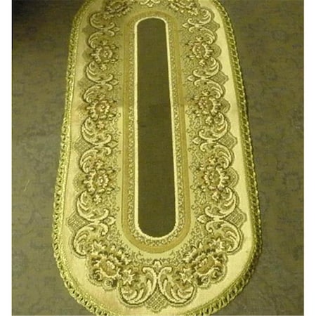 Fastfood 14 x 32 in. Begium Table Runner Verona, Beige FA2570170